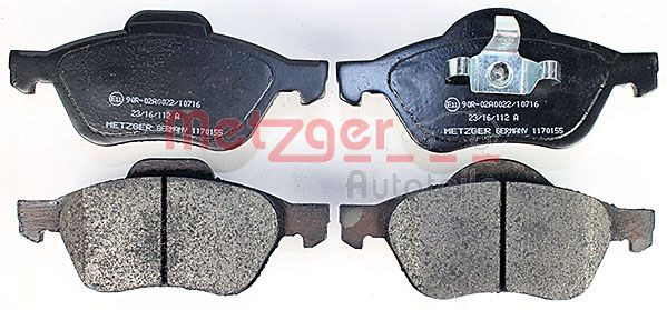 METZGER 1170155 Bremsbelagsatz, Scheibenbremse